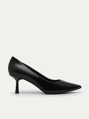 Black Women's Pedro Studio Patent Leather Pointed Pumps | MLSDWA-189