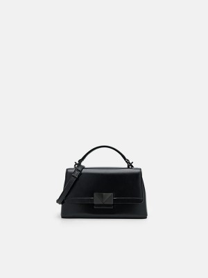 Black Women's Pedro Studio Pixel Leather Mini Shoulder Bags | FORGWH-183