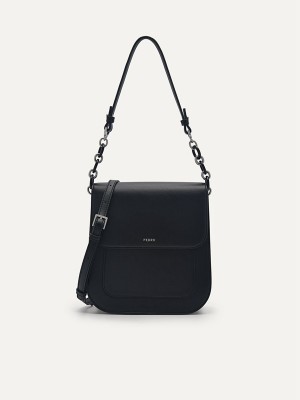 Black Women's Pedro Sydney Shoulder Bags | FKBGJP-637