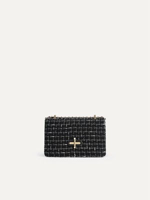 Black Women's Pedro Tweed Shoulder Bags | CYLQOE-701