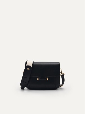 Black Women's Pedro Yasmin Shoulder Bags | HGIQBX-170