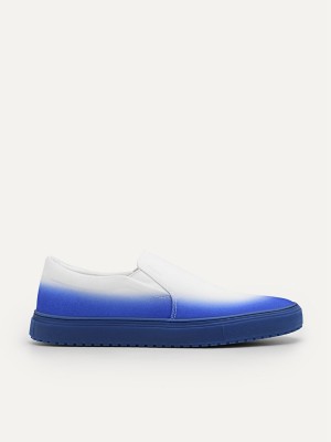 Blue Men's Pedro Zia Slip-On Sneakers | LVBEMN-328