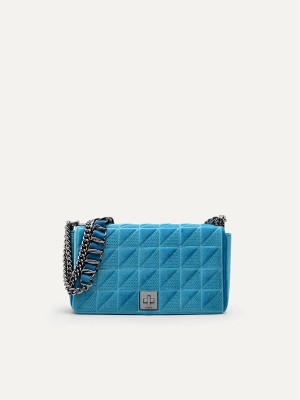 Blue Women's Pedro Celeste Shoulder Bags | LTGWQI-243