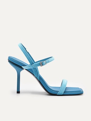 Blue Women's Pedro Celeste Slingback Heels Sandals | THPVRB-687