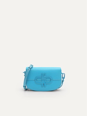 Blue Women's Pedro Icon Leather Shoulder Bags | MVXFJO-640