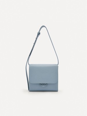 Blue Women's Pedro Iris Shoulder Bags | JUWMCG-829