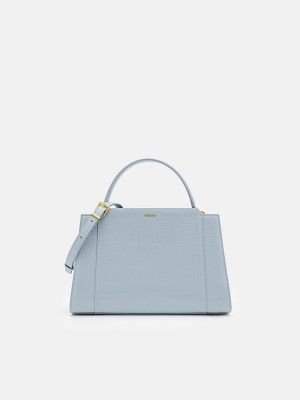 Blue Women's Pedro Studio Ida Leather Handbag | RBELON-879