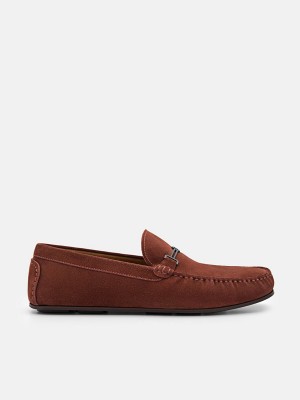 Brown Men's Pedro Anthony Leather Moccasins | SYDLWT-752