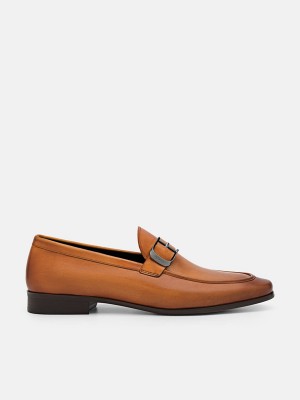 Brown Men's Pedro Helix Leather Loafers | LFBOZS-394