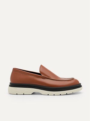 Brown Men's Pedro Icon Leather Loafers | GLVRIT-758