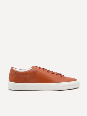 Brown Men's Pedro Icon Ridge Court Sneakers | ETPRHM-358