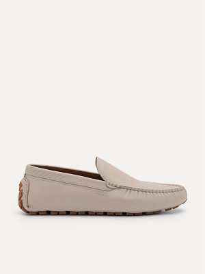 Brown Men's Pedro Leather Moccasins | NYAXIL-796