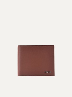 Brown Men's Pedro Leather with Coin Bifold Wallet | YKWCHV-937