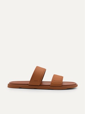 Brown Men's Pedro Pascal Slides | MEVIUX-387