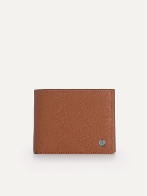 Brown Men's Pedro Textured Leather with Insert Bifold Wallet | CJZNQT-538