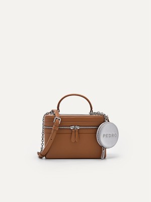 Brown Women's Pedro Ari Boxy Shoulder Bags | FGALKJ-358