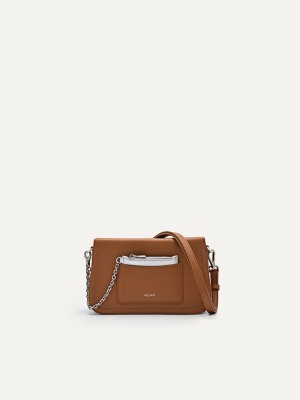 Brown Women's Pedro Bette Shoulder Bags | ZNQXHK-680