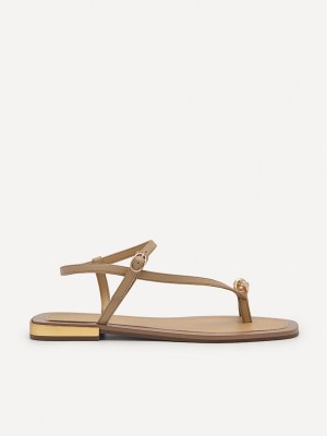 Brown Women's Pedro Carolyn Strappy Sandals | KYZPND-830