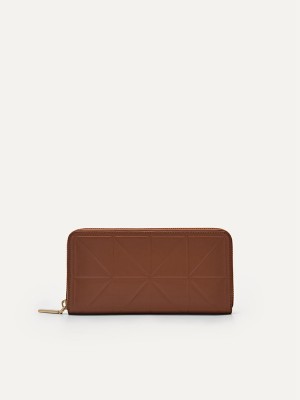 Brown Women's Pedro Studio Leather in Pixel Wallet | JMPIYT-532