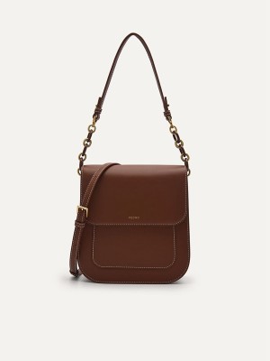 Brown Women's Pedro Sydney Shoulder Bags | YTDKGU-516