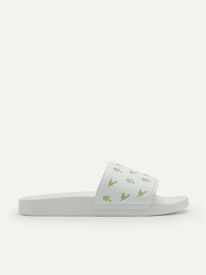 Cream Men's Pedro Disney Slides | QYUDOW-687