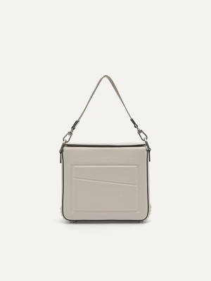 Cream Men's Pedro Square Sling Bag | OUZEVY-631