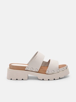 Cream Women's Pedro Alia Studded Sandals | KSXGCZ-519