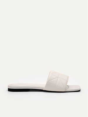 Cream Women's Pedro Bianca Pixel Sandals | SUHZBA-568