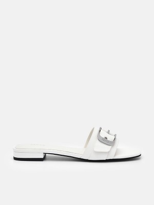 Cream Women's Pedro Helix Buckle Sandals | JRCIAG-301