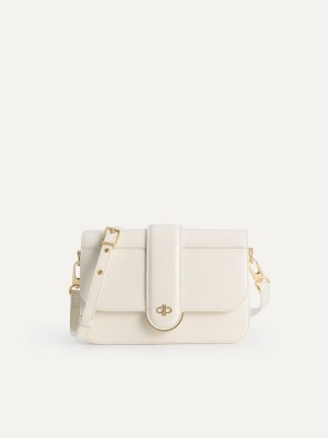 Cream Women's Pedro Icon Leather Shoulder Bags | HECPLT-185