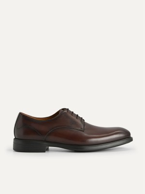 Dark Brown Men's Pedro Altitude Leather Derby Shoes | UWNMXQ-240