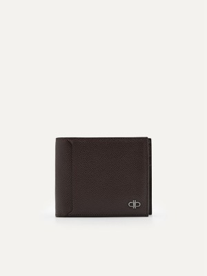 Dark Brown Men's Pedro Icon Leather with Insert Bifold Wallet | ZWLXEY-753