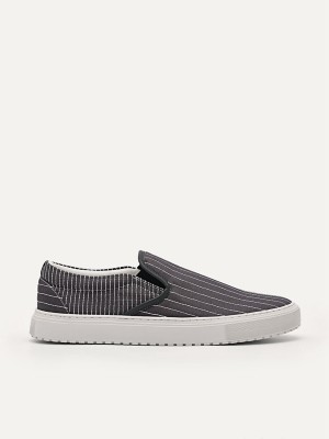 Dark Grey Men's Pedro Slip On Sneakers | JSZPFW-187