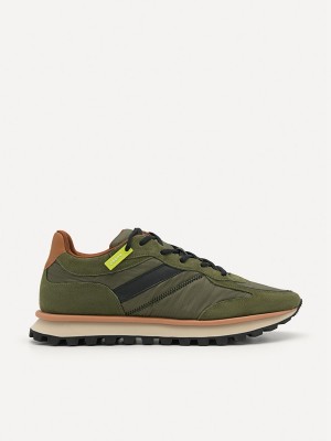 Green Men's Pedro Harlin Sneakers | PJRKLV-547