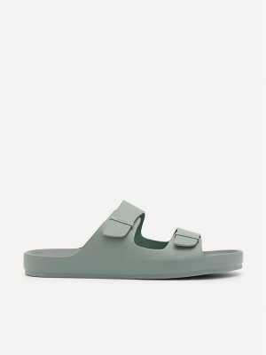 Green Men's Pedro Indy Slides | YTZCIO-271