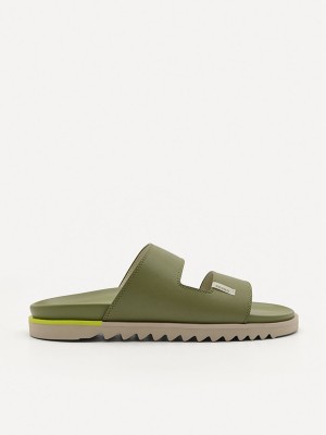 Green Men's Pedro Owen Slides | UDIKQN-354