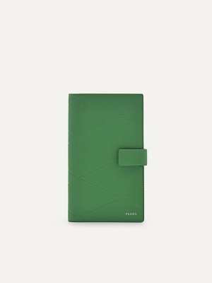 Green Women's Pedro Leather Micro Travel Organiser Bifold Wallet | SNYPWG-317