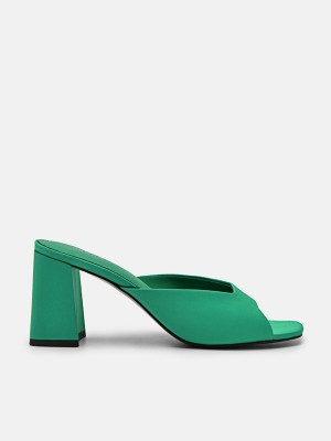 Green Women's Pedro Peggy Heels Sandals | FLPNDJ-760