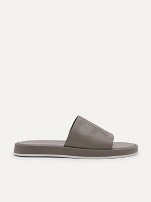 Grey Brown Men's Pedro Icon Slides | TLKSHM-729