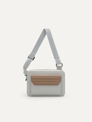 Grey Brown Men's Pedro Sleek Sling Bag | MKNHAS-470