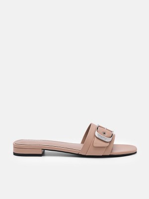 Grey Brown Women's Pedro Helix Buckle Sandals | VRJANH-185