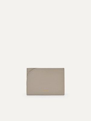 Grey Brown Women's Pedro Studio Leather Card Holder | MXICZW-273