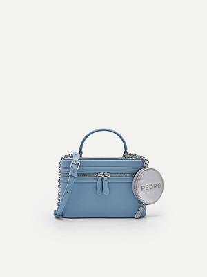 Light Blue Women's Pedro Ari Boxy Shoulder Bags | XKRTSE-238