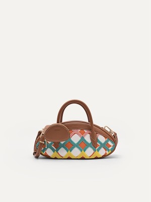 Multicolor Women's Pedro Bianca Twill Shoulder Bags | QGWFSZ-946