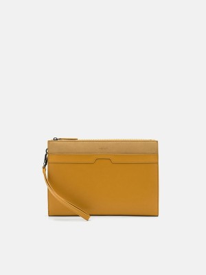 Mustard Men's Pedro Adrian Clutch Bag | KBYFEC-042