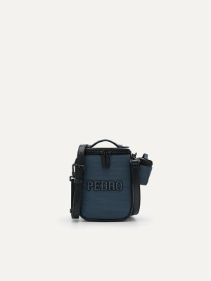 Navy Men's Pedro Cadet Mini Sling Bag | ZKGBIO-760