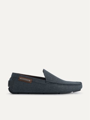 Navy Men's Pedro Casual Moccasins | SXWGJR-246