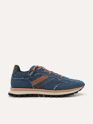 Navy Men's Pedro Harlin Sneakers | APIZET-705