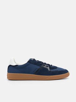 Navy Men's Pedro Icon Fleet Sneakers | TXSEQY-379