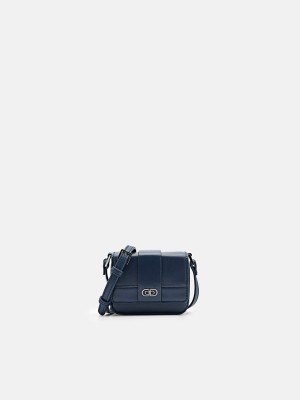 Navy Men's Pedro Icon Leather Pouches | OBQZVR-548